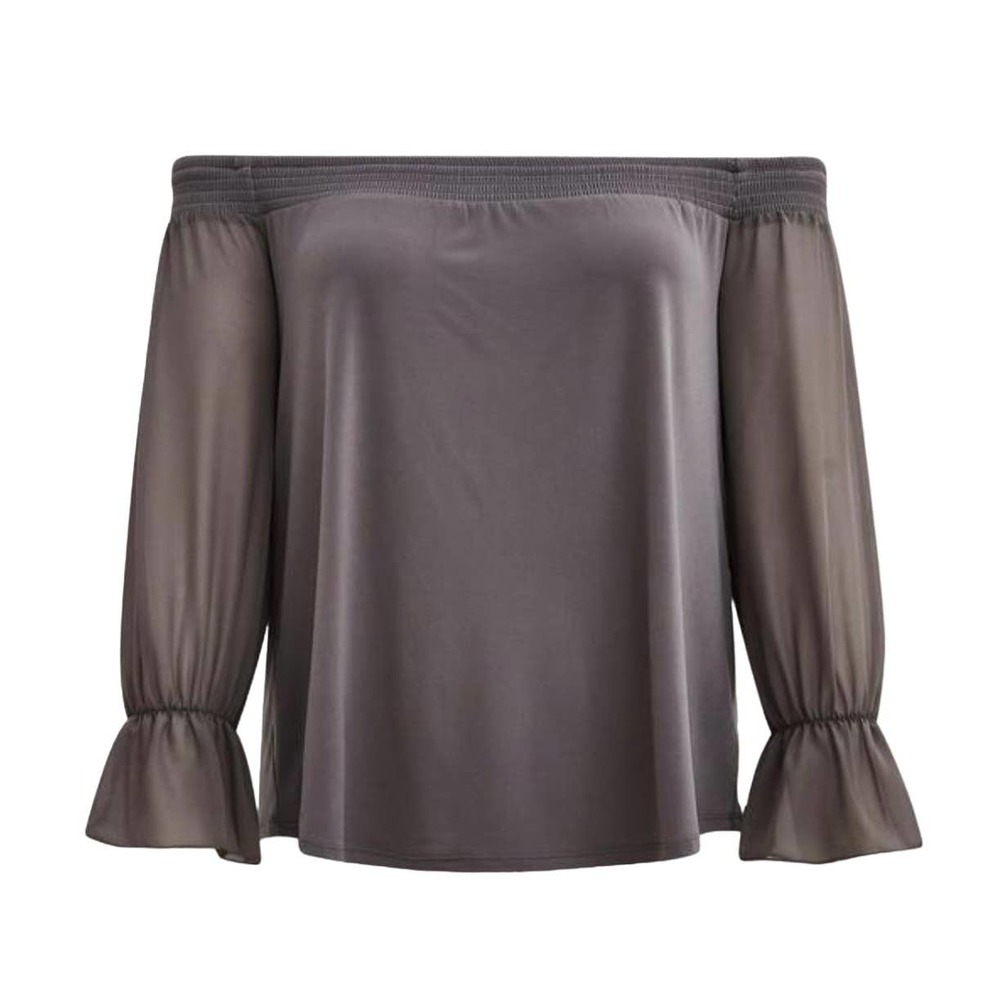 NWT Torrid Gray Smocked Swing Top/3X